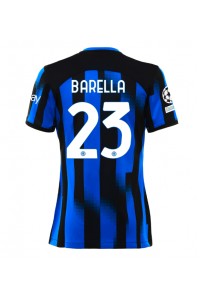 Fotbalové Dres Inter Milan Nicolo Barella #23 Dámské Domácí Oblečení 2023-24 Krátký Rukáv